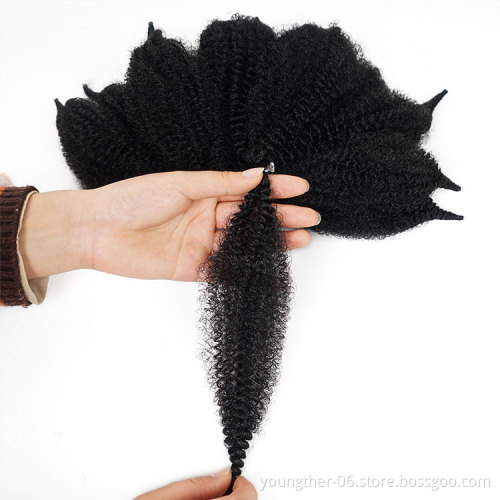 Free Sample 8inch Marley Braid Hair Synthetic Kinky Crochet Twist Hair Bulk Afro curly